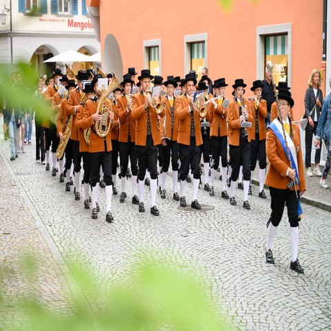 Musikanten am Maschieren