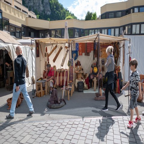 Ein mittelalterlicher Marktstand