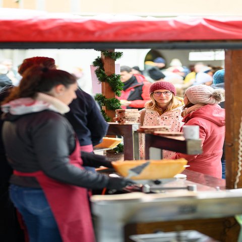 Ein Markt im Winter