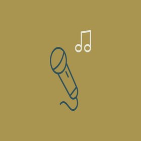 Ein Sujet mit einem Mikrofon